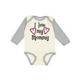 thumbnail image 1 of Inktastic I Love My Mommy- Hearts Boys or Girls Long Sleeve Baby Bodysuit, 1 of 5