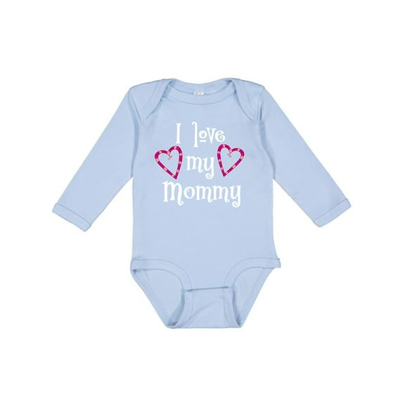 Inktastic I Love My Mommy Hearts Boys or Girls Long Sleeve Baby Bodysuit
