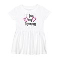 thumbnail image 1 of Inktastic I Love My Mommy Hearts Girls Baby Dress, 1 of 5