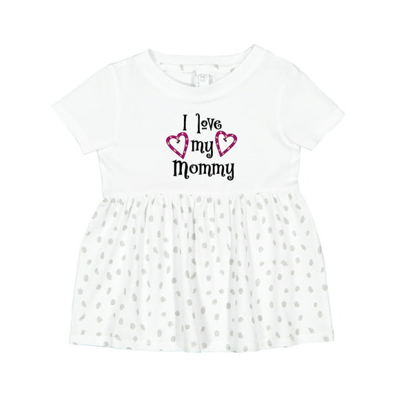 Inktastic I Love My Mommy Hearts Girls Baby Dress