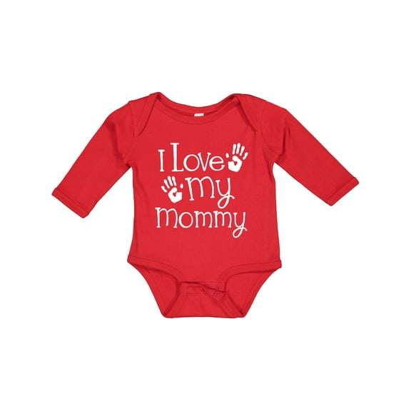 Inktastic I Love My Mommy Mothers Day Boys or Girls Long Sleeve Baby Bodysuit