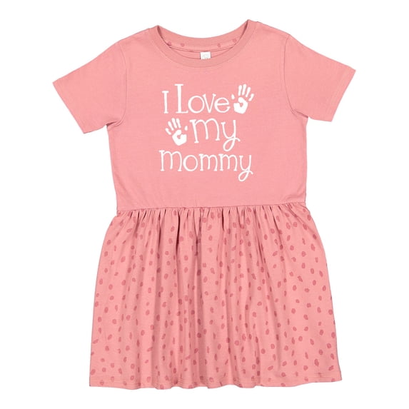 Inktastic I Love My Mommy Mothers Day Girls Toddler Dress