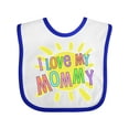 thumbnail image 1 of Inktastic I Love My Mommy Sun and Rainbow Letters Boys or Girls Baby Bib, 1 of 4