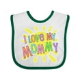 thumbnail image 1 of Inktastic I Love My Mommy Sun and Rainbow Letters Boys or Girls Baby Bib, 1 of 4