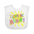 thumbnail image 1 of Inktastic I Love My Mommy Sun and Rainbow Letters Boys or Girls Baby Bib, 1 of 4