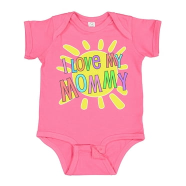 Inktastic I Love My Mommy- Sun and Rainbow Letters Boys or Girls Baby Bodysuit