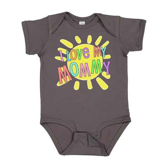 Inktastic I Love My Mommy Sun and Rainbow Letters Boys or Girls Baby Bodysuit