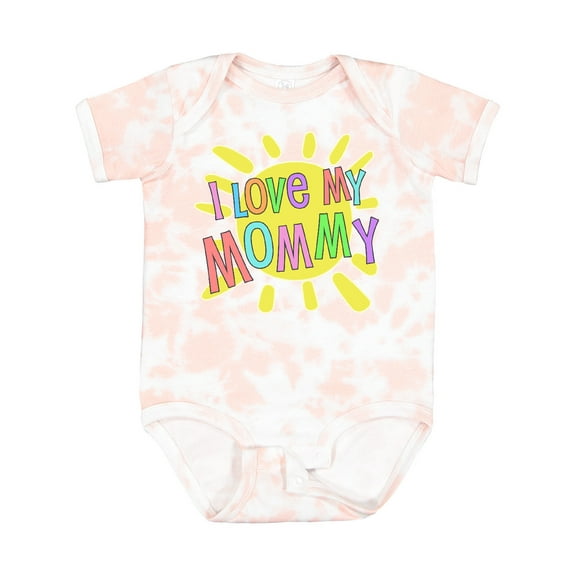 Inktastic I Love My Mommy Sun and Rainbow Letters Boys or Girls Baby Bodysuit