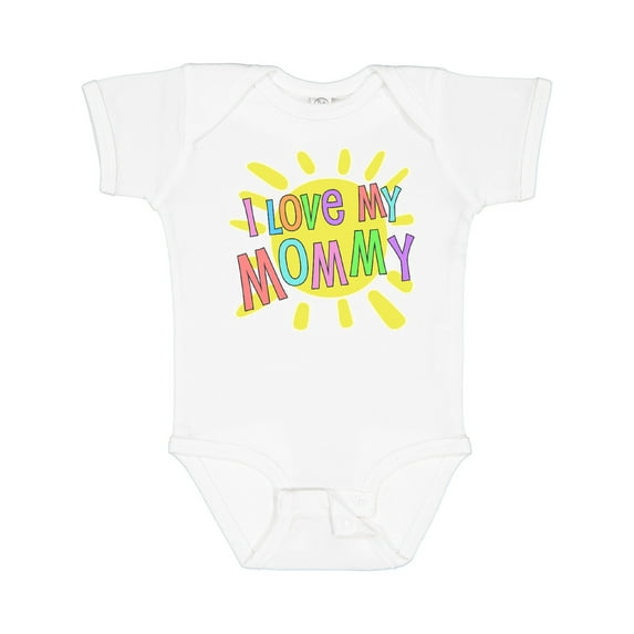 Inktastic I Love My Mommy Sun and Rainbow Letters Boys or Girls Baby Bodysuit