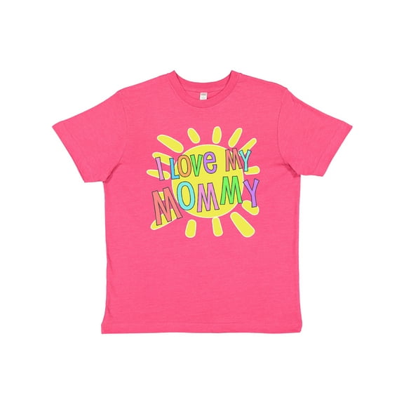 Inktastic I Love My Mommy Sun and Rainbow Letters Youth T-Shirt