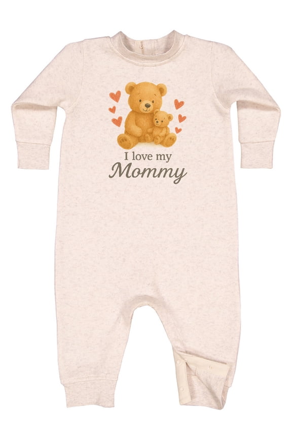 I Love My Mommy Teddy Bears Baby Fleece Romper