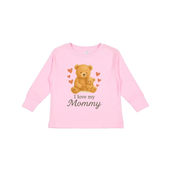 Inktastic I Love My Mommy Teddy Bears Boys or Girls Long Sleeve Toddler T-Shirt