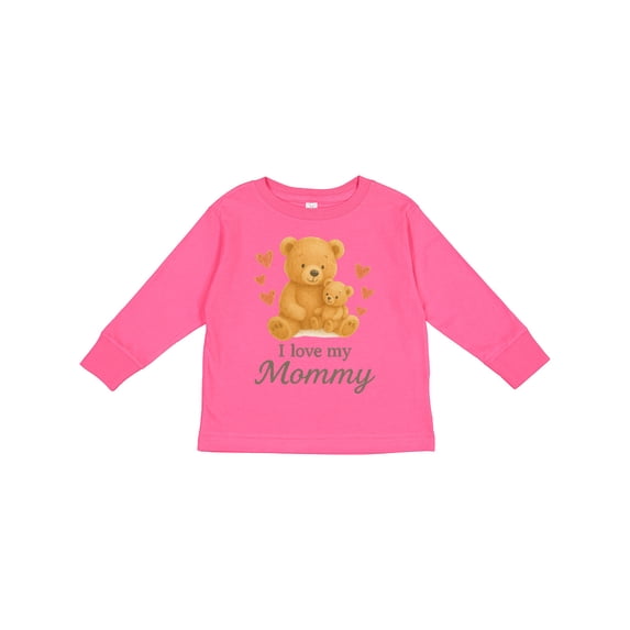 Inktastic I Love My Mommy Teddy Bears Boys or Girls Long Sleeve Toddler T-Shirt