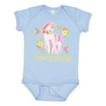 thumbnail image 1 of Inktastic I Love My Mommy Unicorn with Pink and Yellow Flowers Boys or Girls Baby Bodysuit, 1 of 5