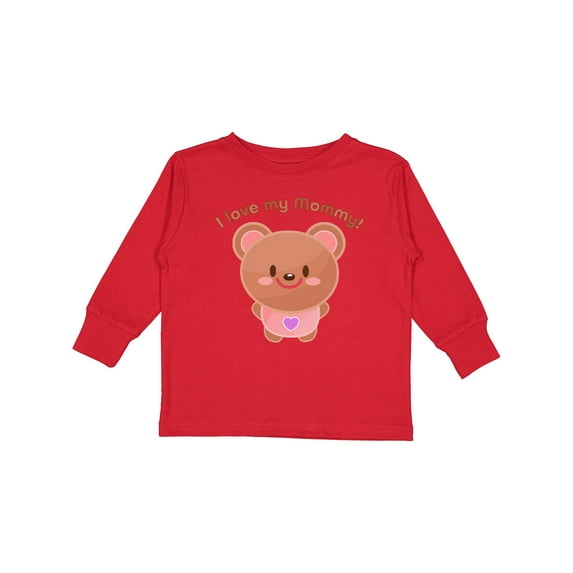 Inktastic I Love My Mommy- cute baby bear Boys or Girls Long Sleeve Toddler T-Shirt
