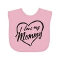 thumbnail image 1 of Inktastic I Love My Mommy in Black Chalk Heart Boys or Girls Baby Bib, 1 of 4