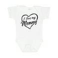 thumbnail image 1 of Inktastic I Love My Mommy in Black Chalk Heart Boys or Girls Baby Bodysuit, 1 of 5