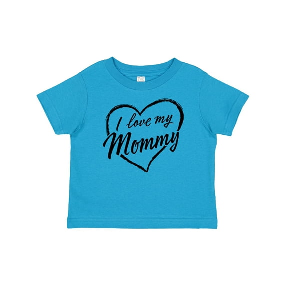 Inktastic I Love My Mommy in Black Chalk Heart Boys or Girls Baby T-Shirt