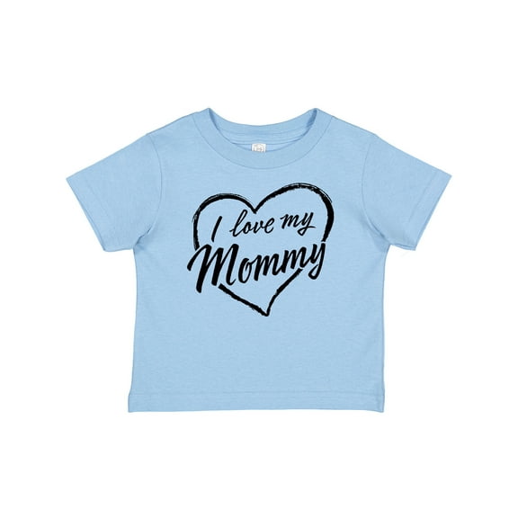 Inktastic I Love My Mommy in Black Chalk Heart Boys or Girls Baby T-Shirt