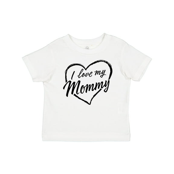 Inktastic I Love My Mommy in Black Chalk Heart Boys or Girls Baby T-Shirt