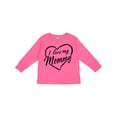 thumbnail image 1 of Inktastic I Love My Mommy in Black Chalk Heart Boys or Girls Long Sleeve Toddler T-Shirt, 1 of 5