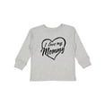 thumbnail image 1 of Inktastic I Love My Mommy in Black Chalk Heart Boys or Girls Long Sleeve Toddler T-Shirt, 1 of 5