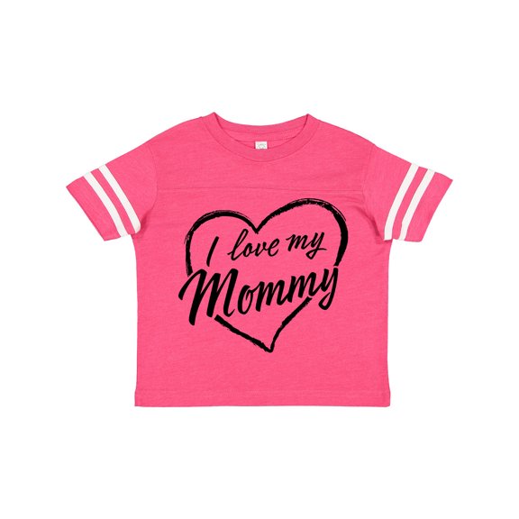 Inktastic I Love My Mommy in Black Chalk Heart Boys or Girls Toddler T-Shirt