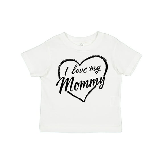 Inktastic I Love My Mommy in Black Chalk Heart Boys or Girls Toddler T-Shirt