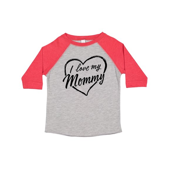 Inktastic I Love My Mommy in Black Chalk Heart Boys or Girls Toddler T-Shirt