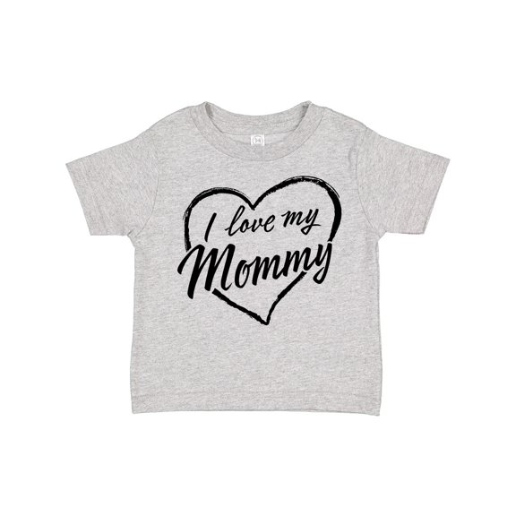 Inktastic I Love My Mommy in Black Chalk Heart Boys or Girls Toddler T-Shirt