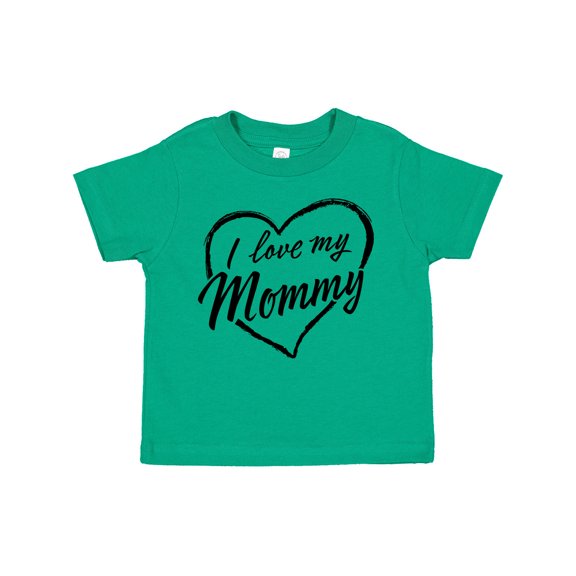 Inktastic I Love My Mommy in Black Chalk Heart Boys or Girls Toddler T-Shirt