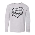 thumbnail image 1 of Inktastic I Love My Mommy in Black Chalk Heart Long Sleeve Youth T-Shirt, 1 of 5