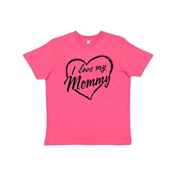Inktastic I Love My Mommy in Black Chalk Heart Youth T-Shirt