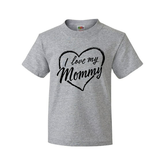 Inktastic I Love My Mommy in Black Chalk Heart Youth T-Shirt
