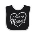 thumbnail image 1 of Inktastic I Love My Mommy in White Chalk Heart Boys or Girls Baby Bib, 1 of 4