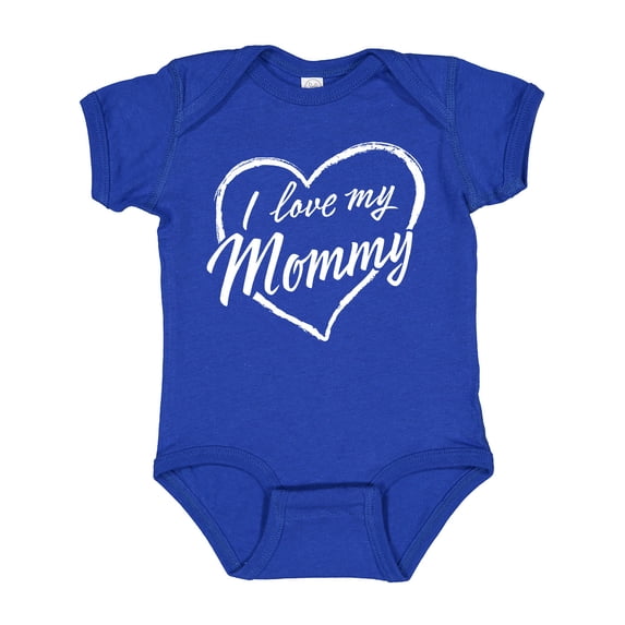Inktastic I Love My Mommy in White Chalk Heart Boys or Girls Baby Bodysuit