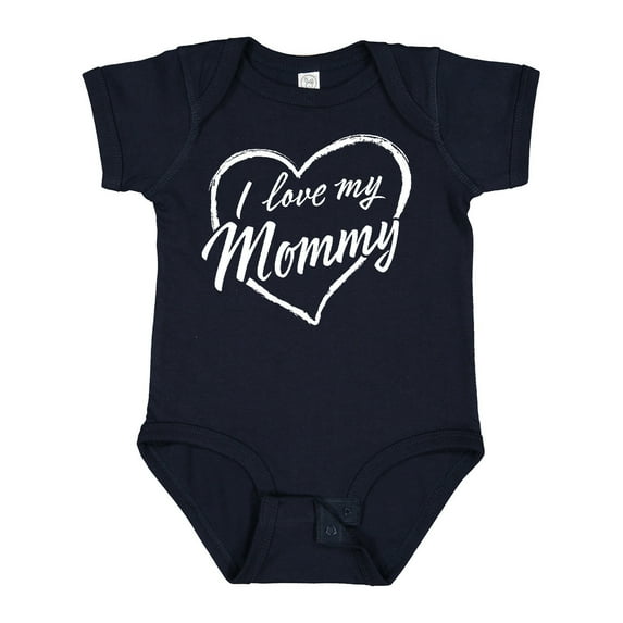 Inktastic I Love My Mommy in White Chalk Heart Boys or Girls Baby Bodysuit