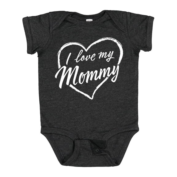 Inktastic I Love My Mommy in White Chalk Heart Boys or Girls Baby Bodysuit