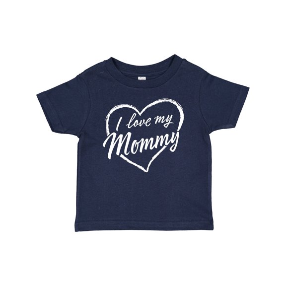Inktastic I Love My Mommy in White Chalk Heart Boys or Girls Baby T-Shirt
