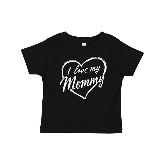 Inktastic I Love My Mommy in White Chalk Heart Boys or Girls Baby T-Shirt