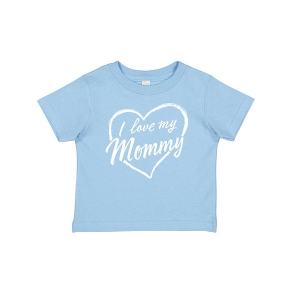 Inktastic I Love My Mommy in White Chalk Heart Boys or Girls Baby T-Shirt