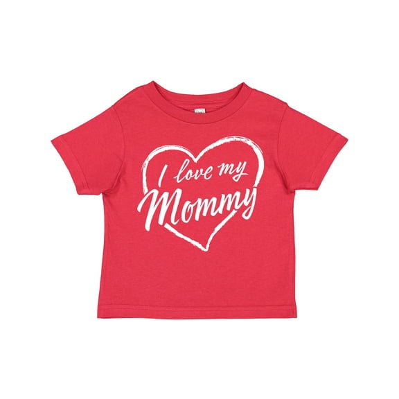 Inktastic I Love My Mommy in White Chalk Heart Boys or Girls Toddler T-Shirt