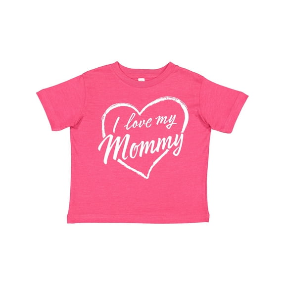 Inktastic I Love My Mommy in White Chalk Heart Boys or Girls Toddler T-Shirt