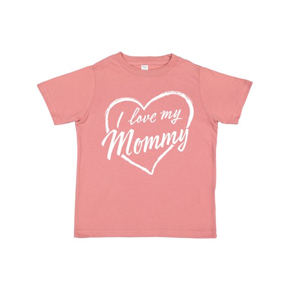 Inktastic I Love My Mommy in White Chalk Heart Boys or Girls Toddler T-Shirt