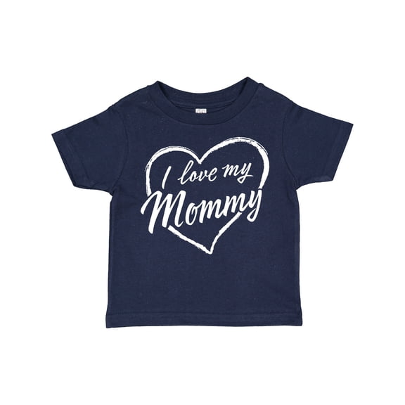 Inktastic I Love My Mommy in White Chalk Heart Boys or Girls Toddler T-Shirt