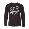 thumbnail image 1 of Inktastic I Love My Mommy in White Chalk Heart Long Sleeve Youth T-Shirt, 1 of 5