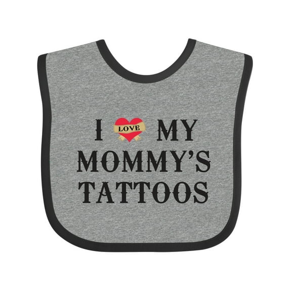 Inktastic I Love My Mommy's Tattoos Boys or Girls Baby Bib