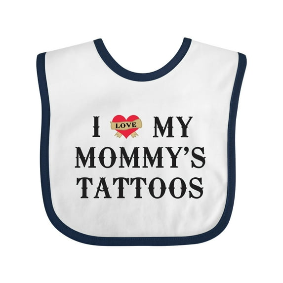 Inktastic I Love My Mommy's Tattoos Boys or Girls Baby Bib