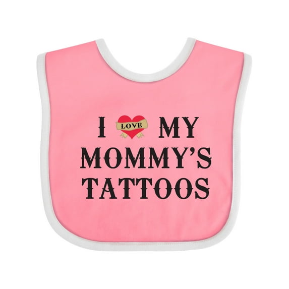 Inktastic I Love My Mommy's Tattoos Boys or Girls Baby Bib