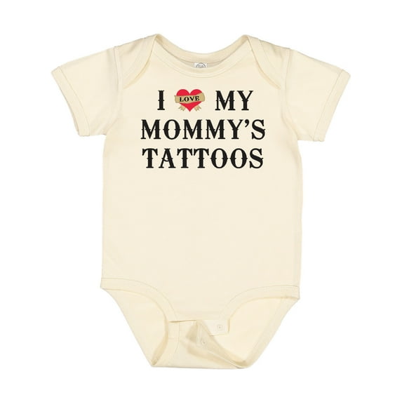 Inktastic I Love My Mommy's Tattoos Boys or Girls Baby Bodysuit